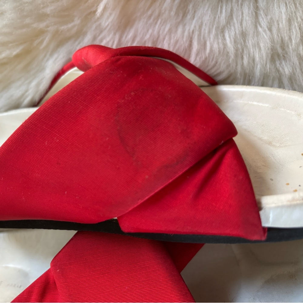 Celine Twist Phoebe Philo Leather Slide Sandals in Red - Picture 7 of 11